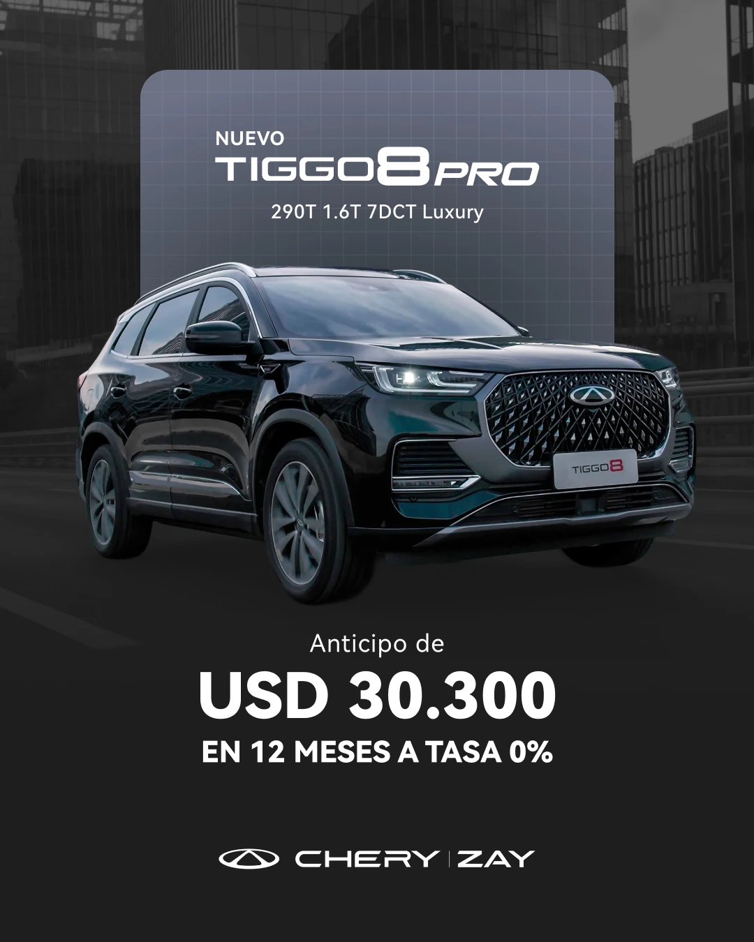 chery tiggo 8 pro anticipo febrero