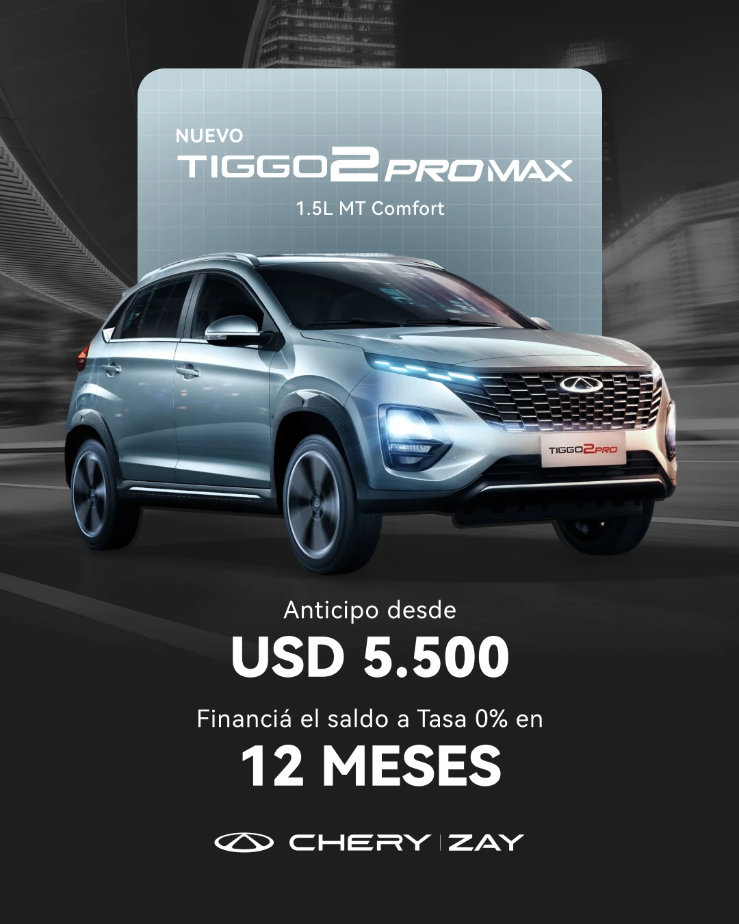 chery Tiggo 2 anticipo abril 2026