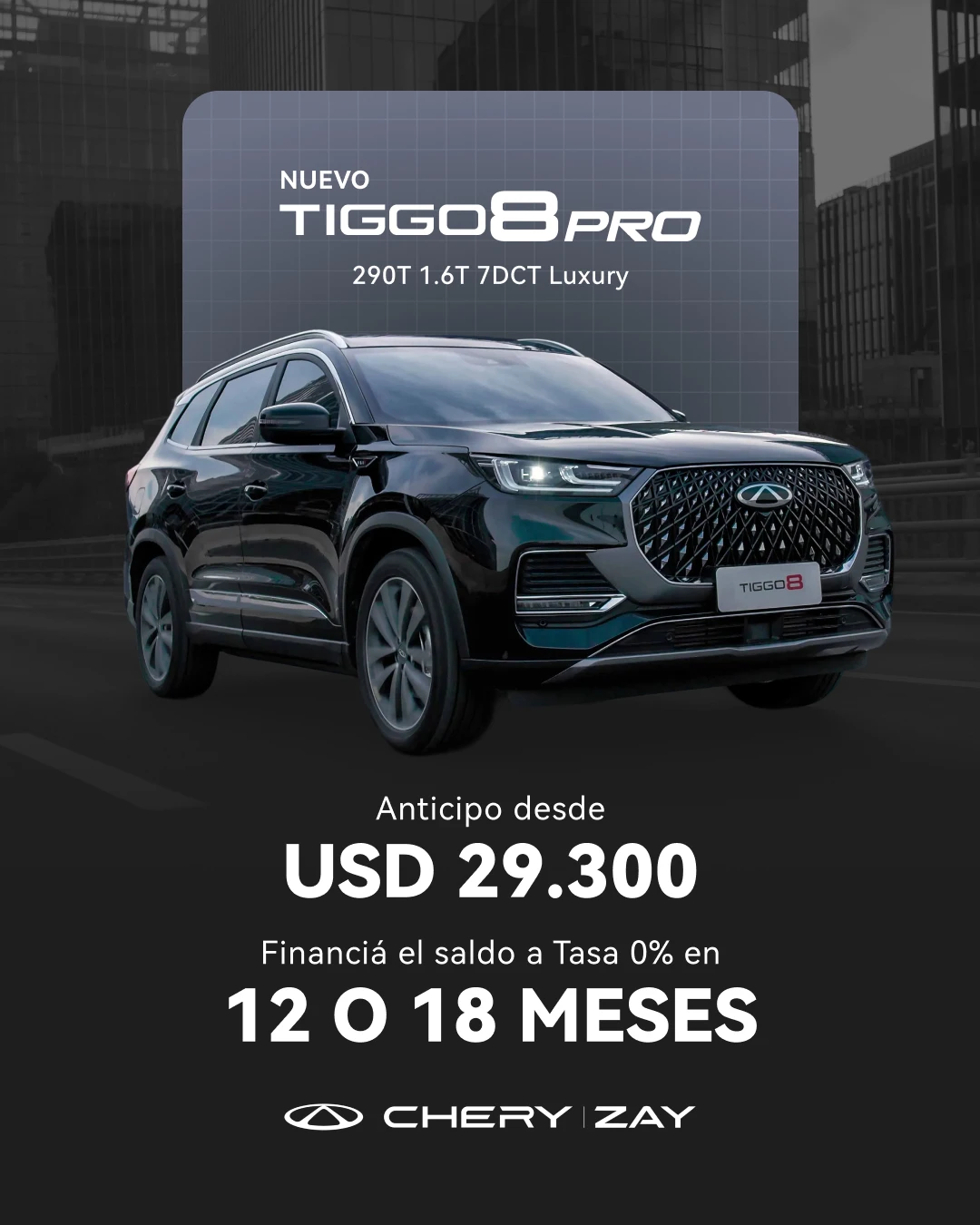 chery Tiggo 8 anticipo abril 2026