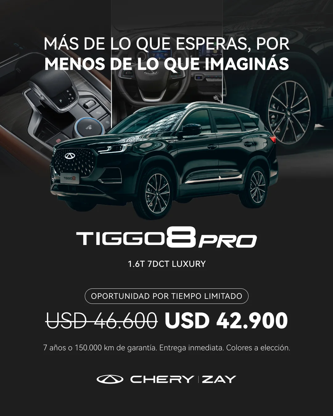 chery Tiggo 8 precio al contado abril 2026