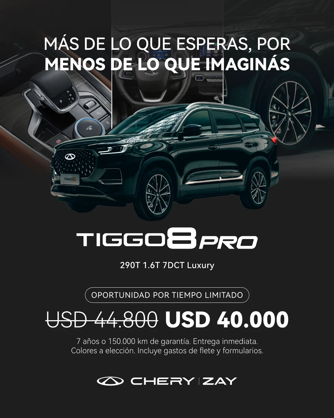 Post Tiggo 8 Precio al contado