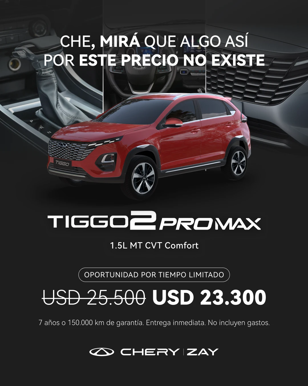 Tiggo 2 CVT precio al contado jun26