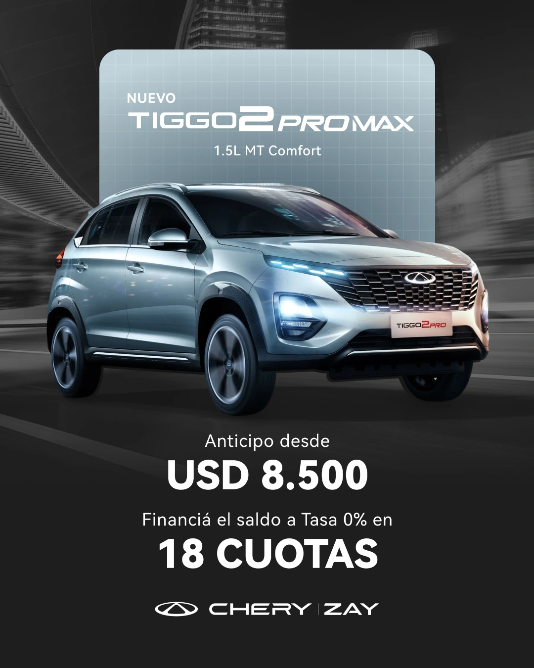 Anticipo Post Tiggo 2 MT