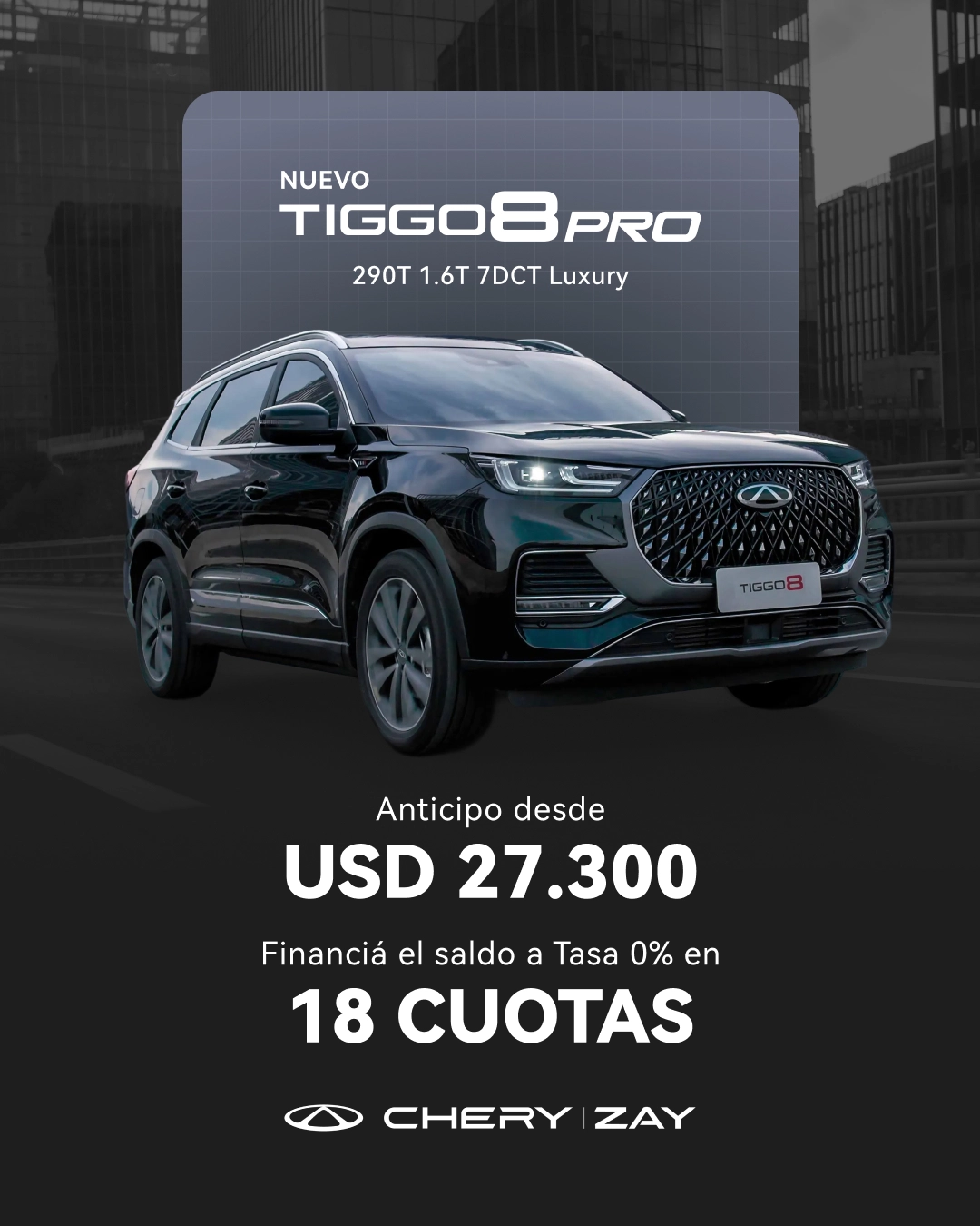 Anticipo Post Tiggo 8