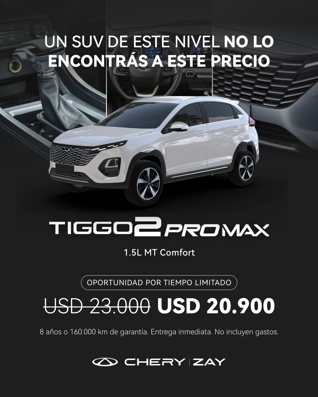 Precio al contado Post Tiggo 2 MT